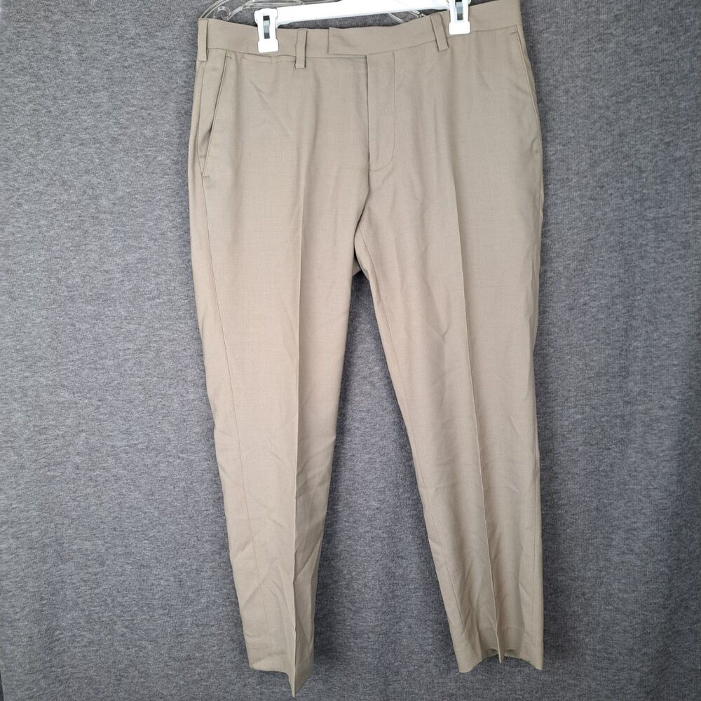 Louis Raphael Luxe Merino Wool Pants Men's‎ Khaki Brown Pants 35x27*